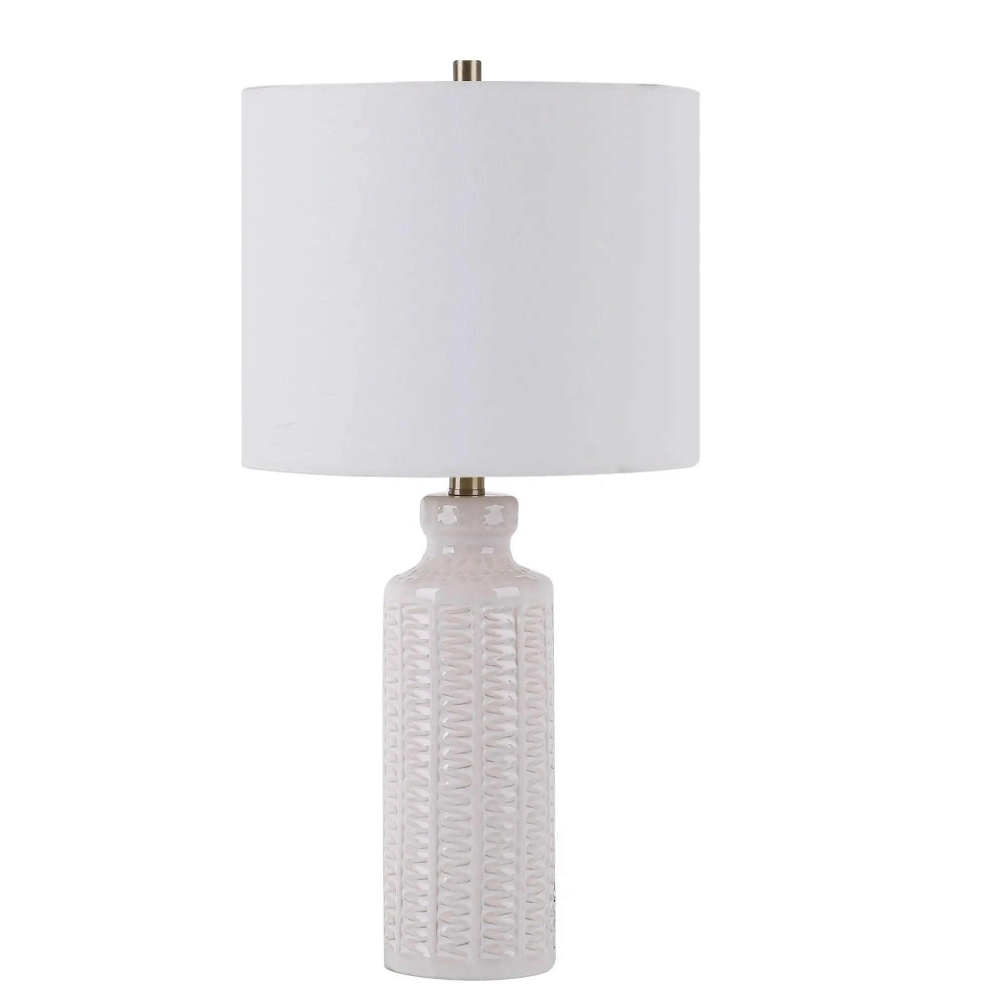 24.75 Ceramic White Table Lamp-1