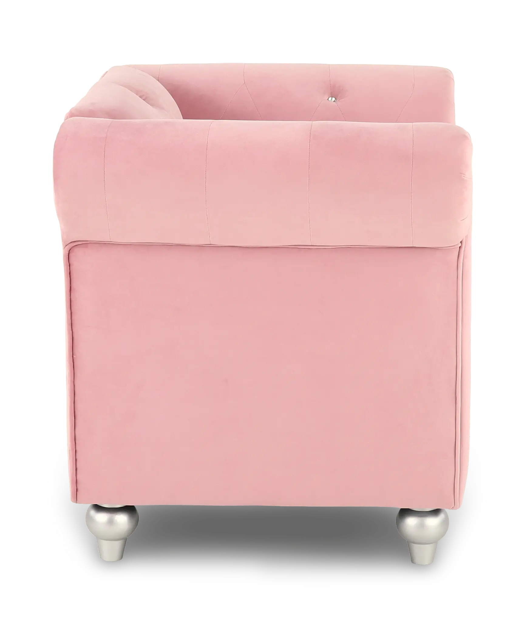 Velvet Pink Upholstered Youth Chair-5