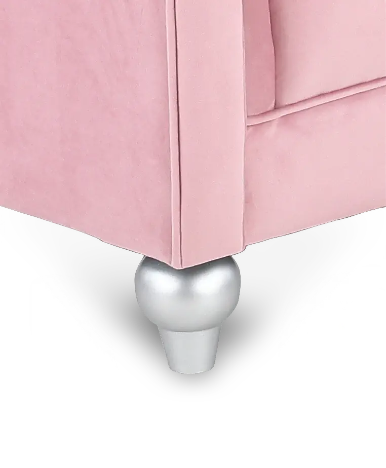 Velvet Pink Upholstered Youth Chair-7