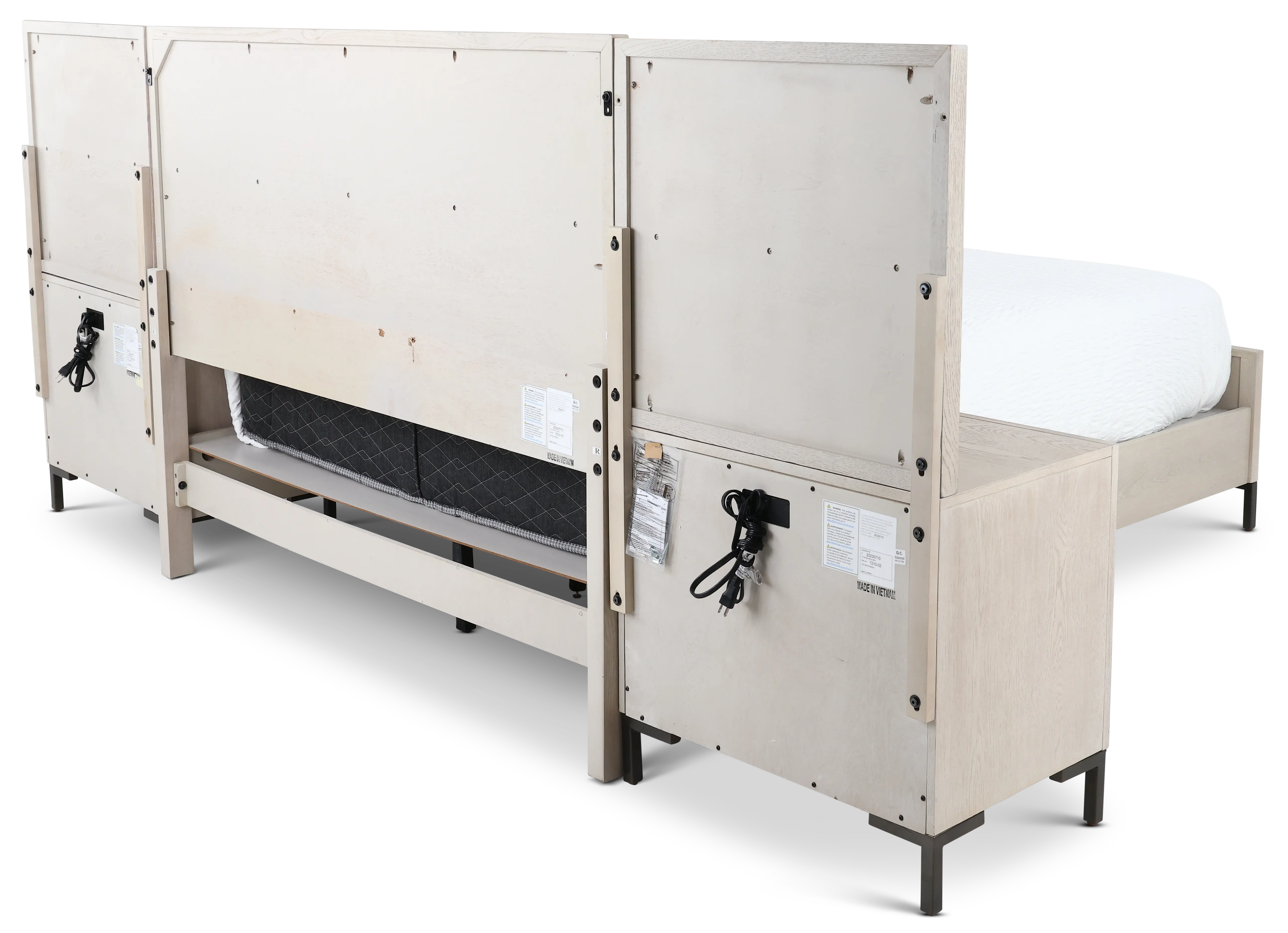 Wallburg Off-White King Platform Wall Bed-10