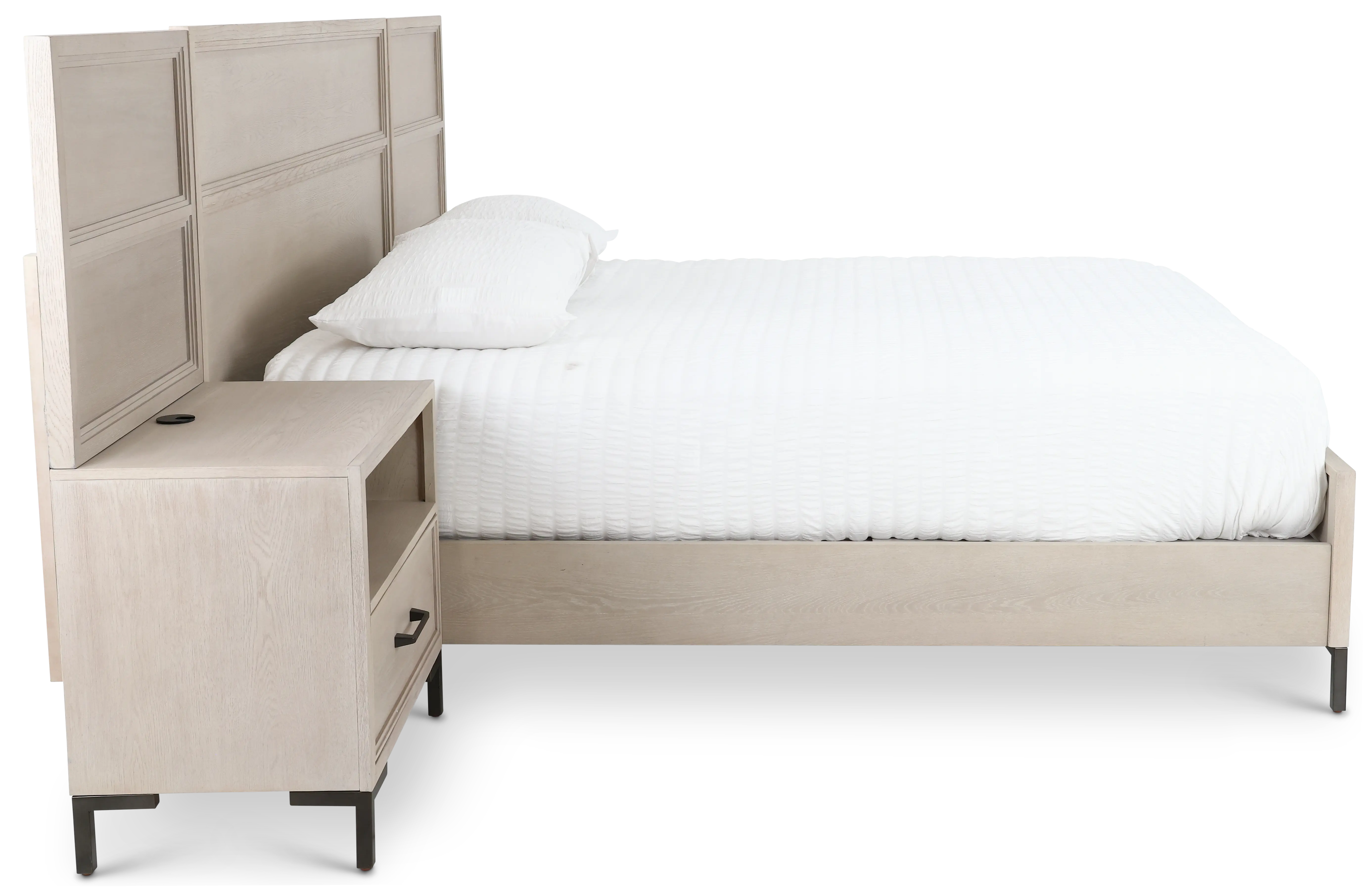 Wallburg Off-White King Platform Wall Bed-7