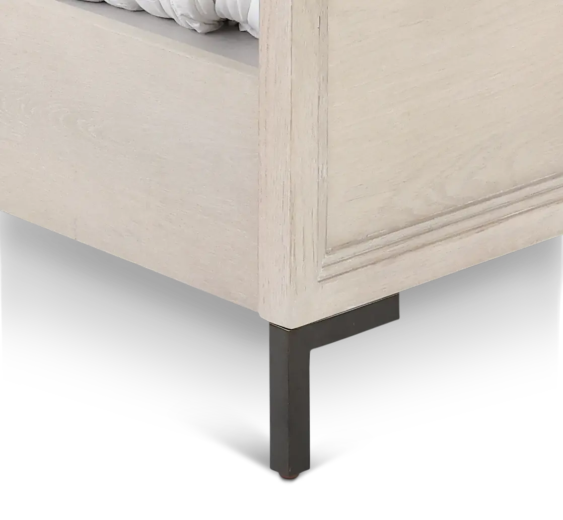 Wallburg Off-White King Platform Wall Bed-8