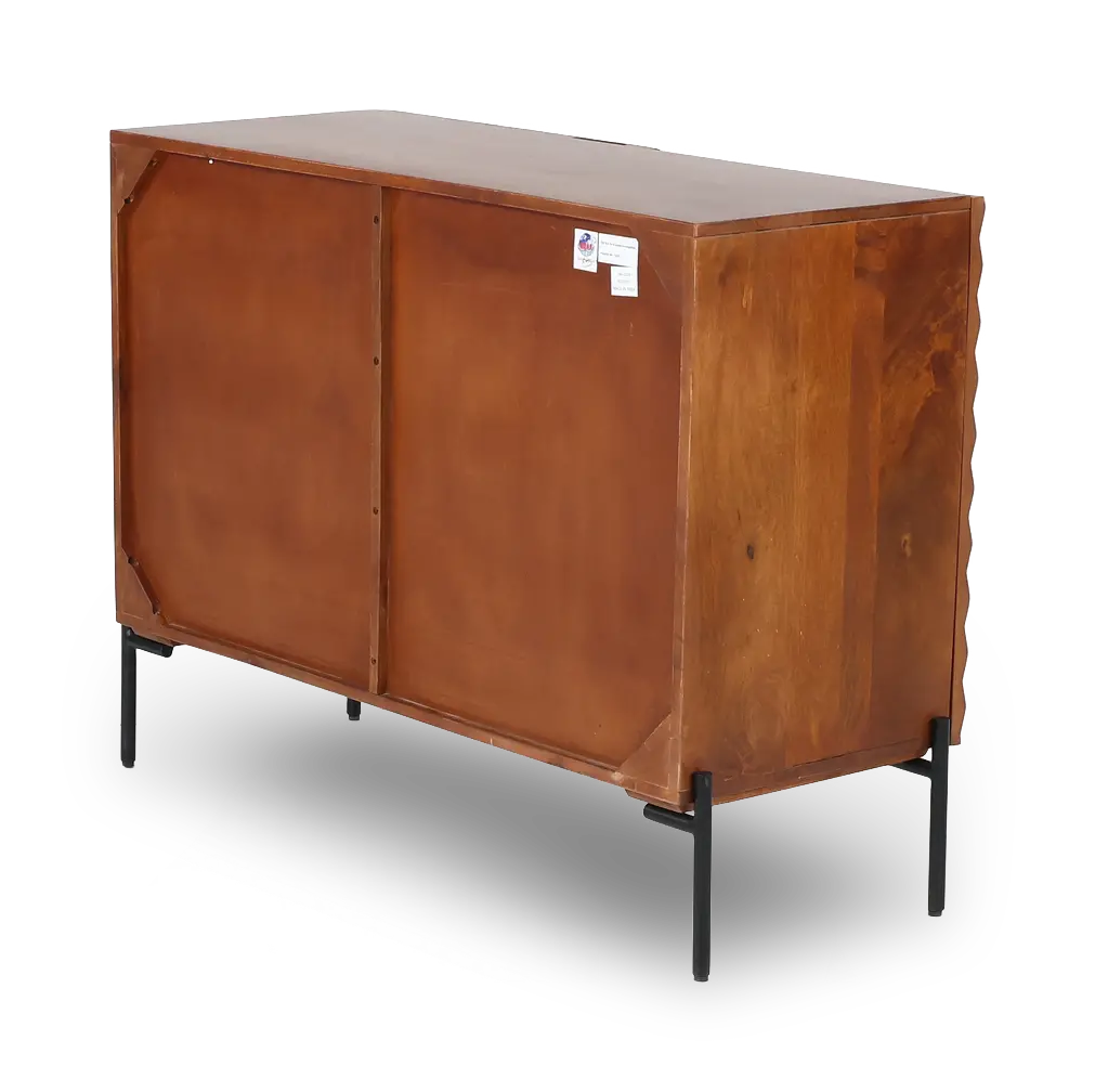 Brown Mango Wood Two Door Cabinet-6