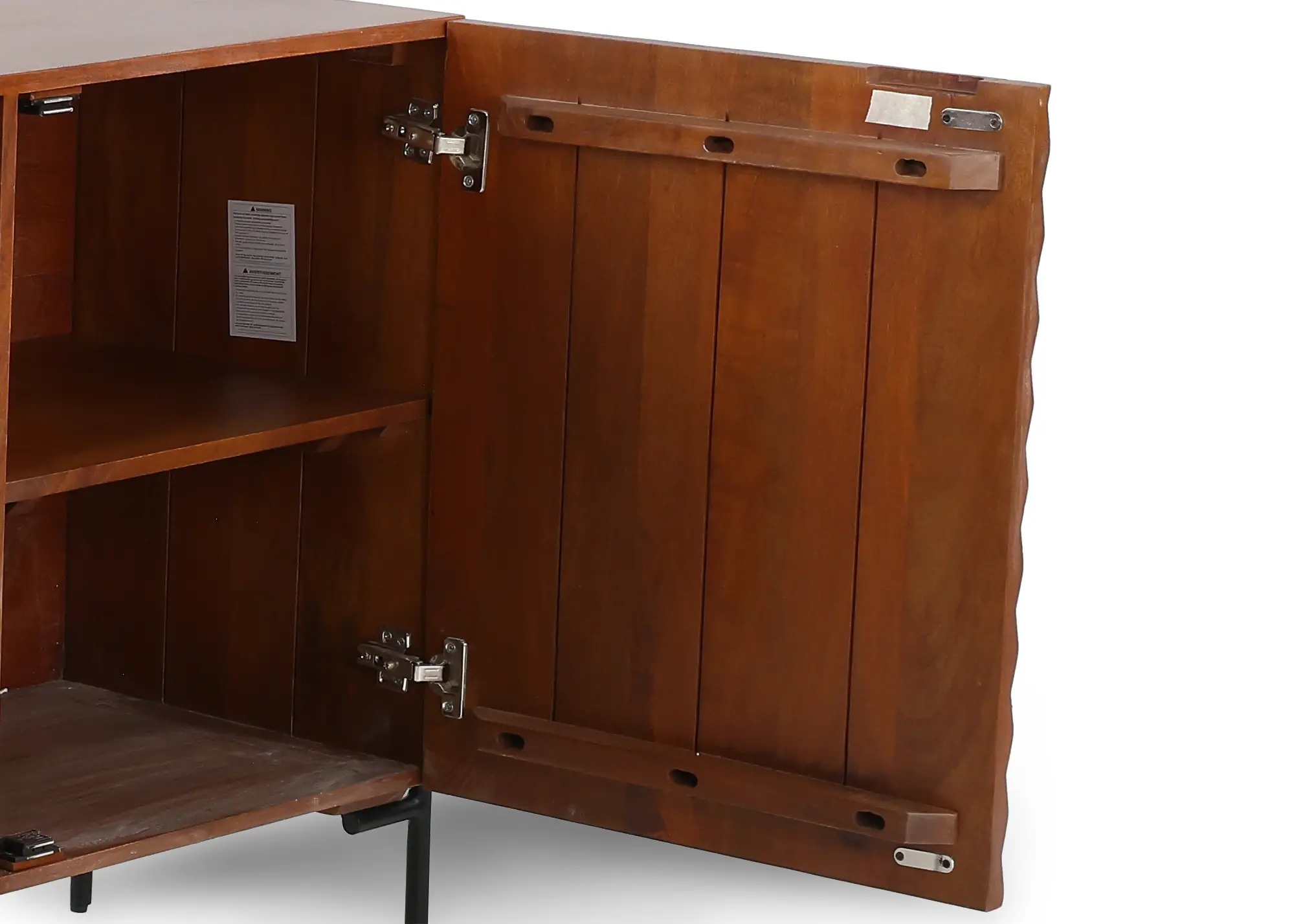 Brown Mango Wood Two Door Cabinet-9