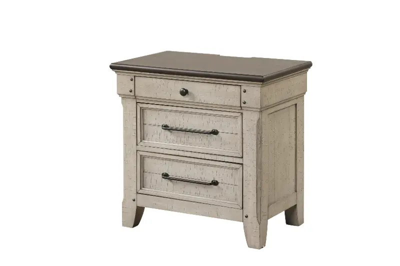 Waterbury Light Gray Nightstand
