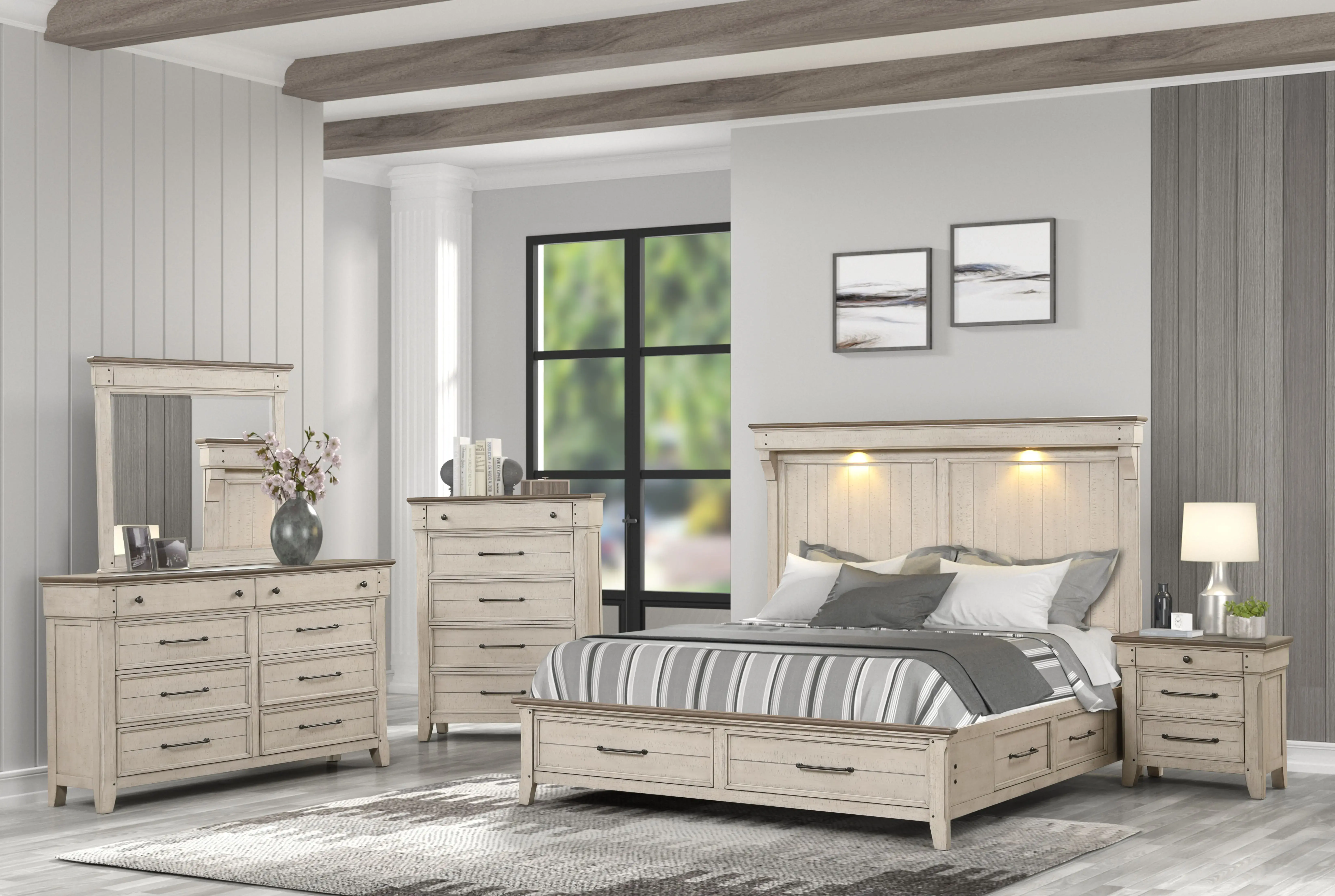 C8494A-N35 Waterbury Light Gray Chest of Drawers-2