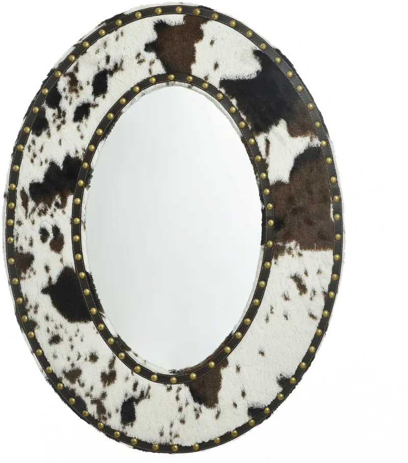 Faux Cowhide Wall Mirror