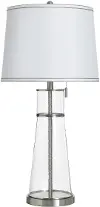 33  Clear Seeded Glass Table Lamp