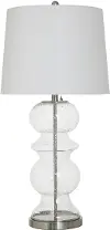 32 Clear Seeded Glass Table Lamp