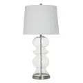 32 Clear Seeded Glass Table Lamp