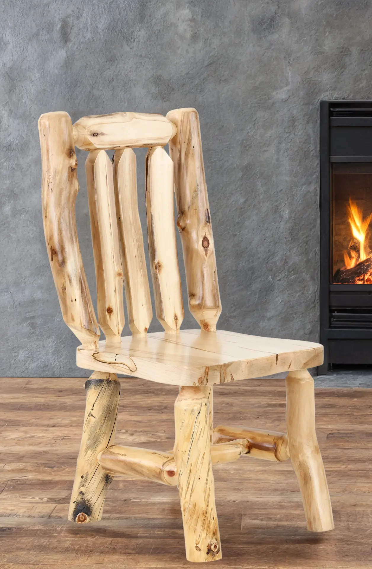 Aspen Natural Log Dining Chair-2