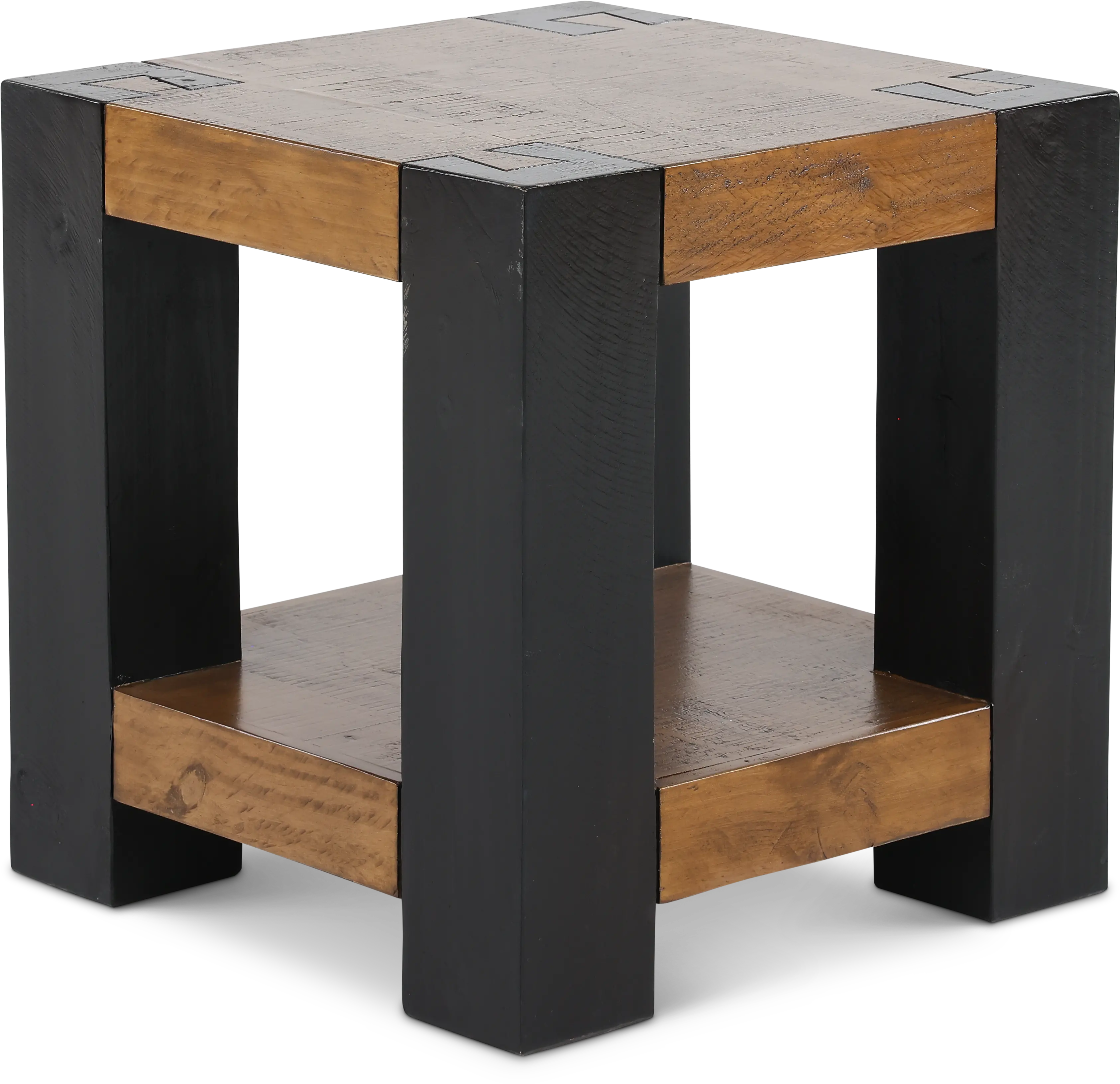 Pacifico Black and Brown End Table-1