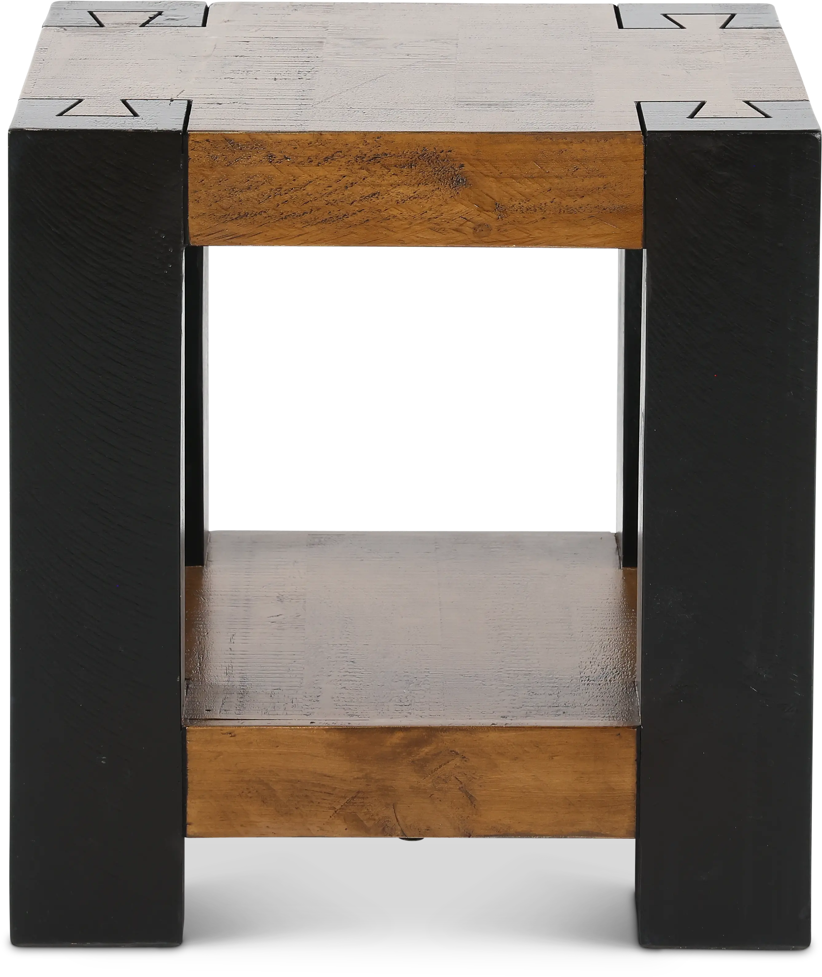 Pacifico Black and Brown End Table-2