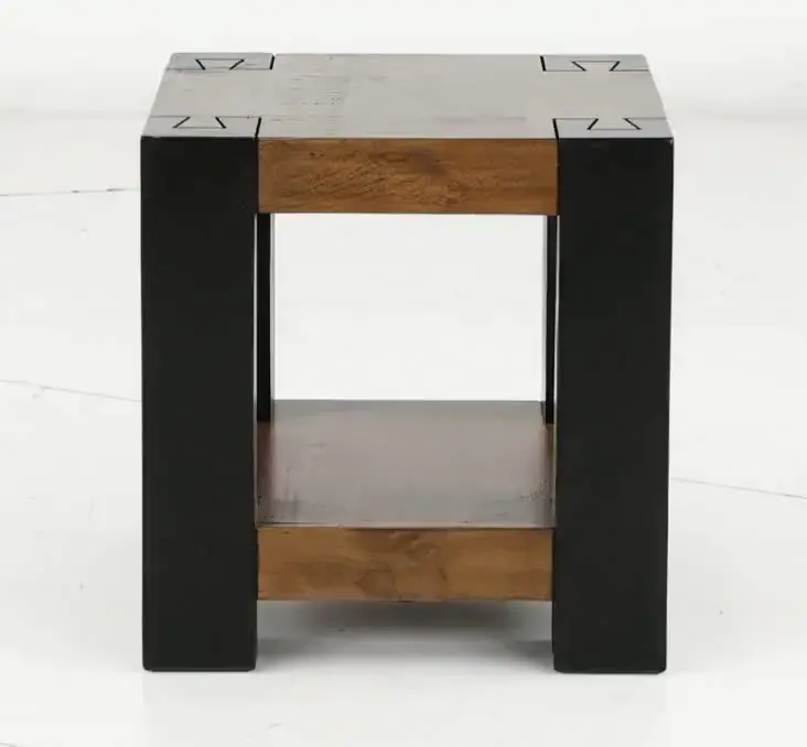 Pacifico Black and Brown End Table-4