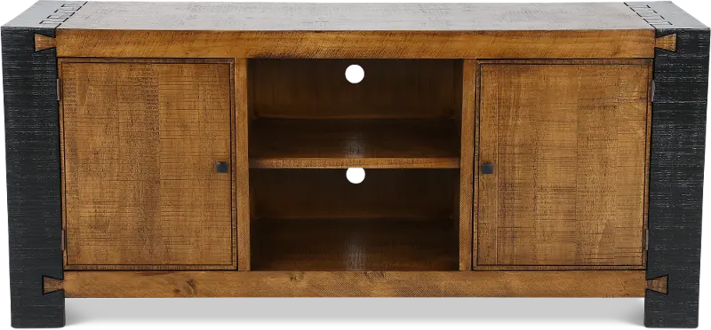 Pacifico Black and Brown TV Stand