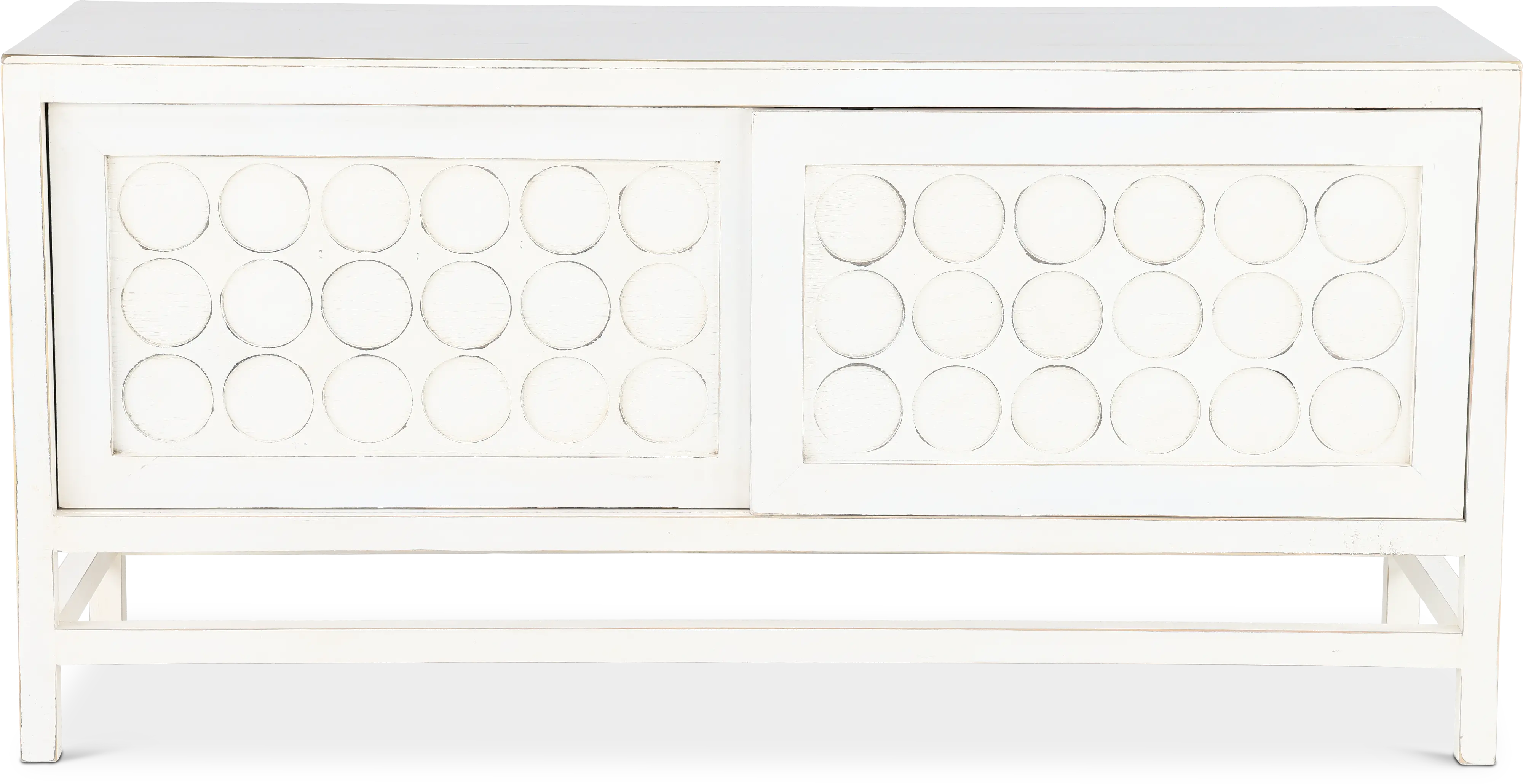 Marabella Circles White TV Stand-1