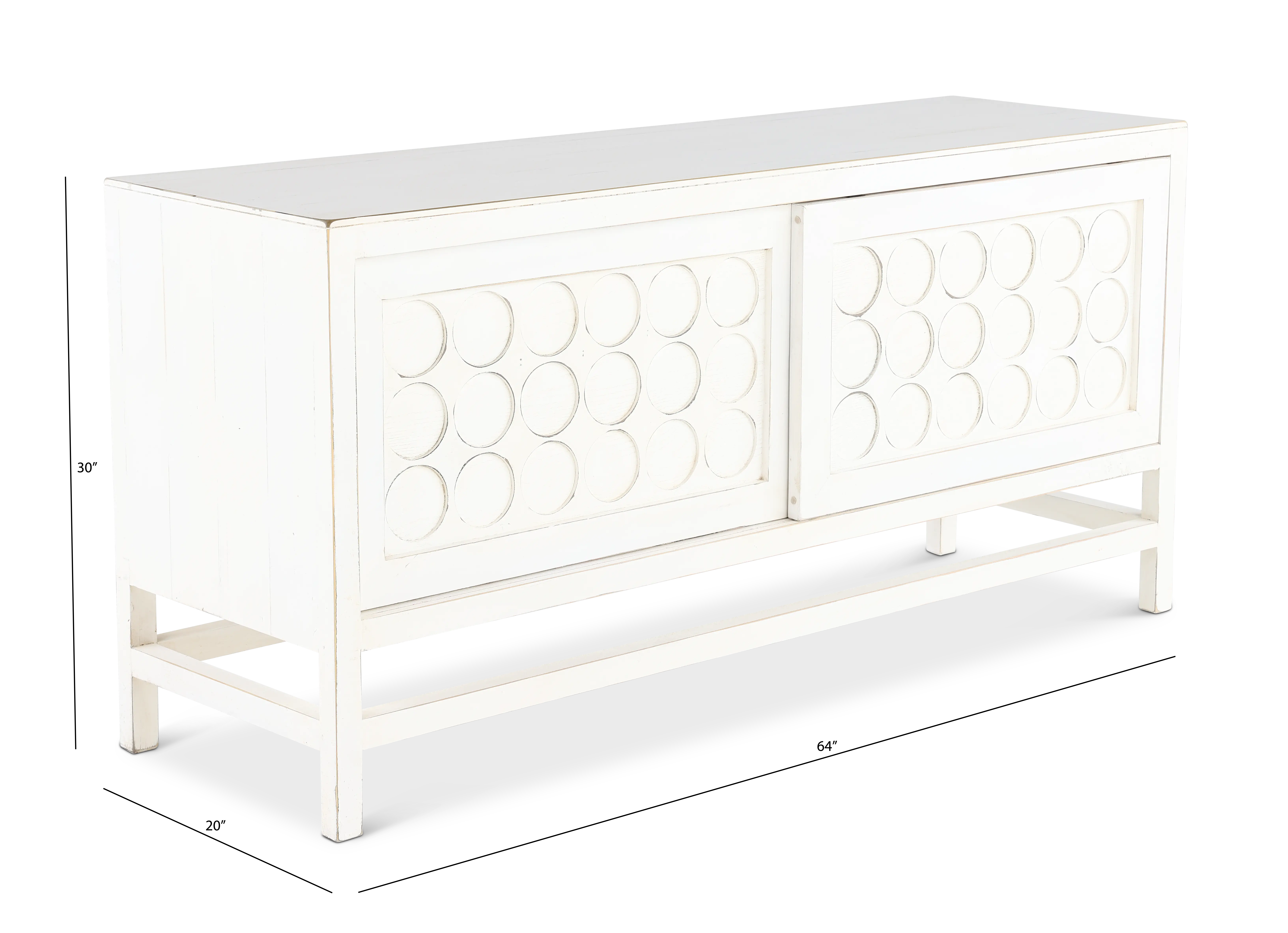 Marabella Circles White TV Stand-3