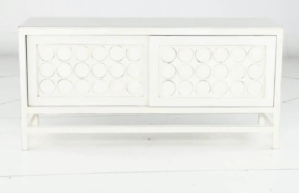 Marabella Circles White TV Stand-5