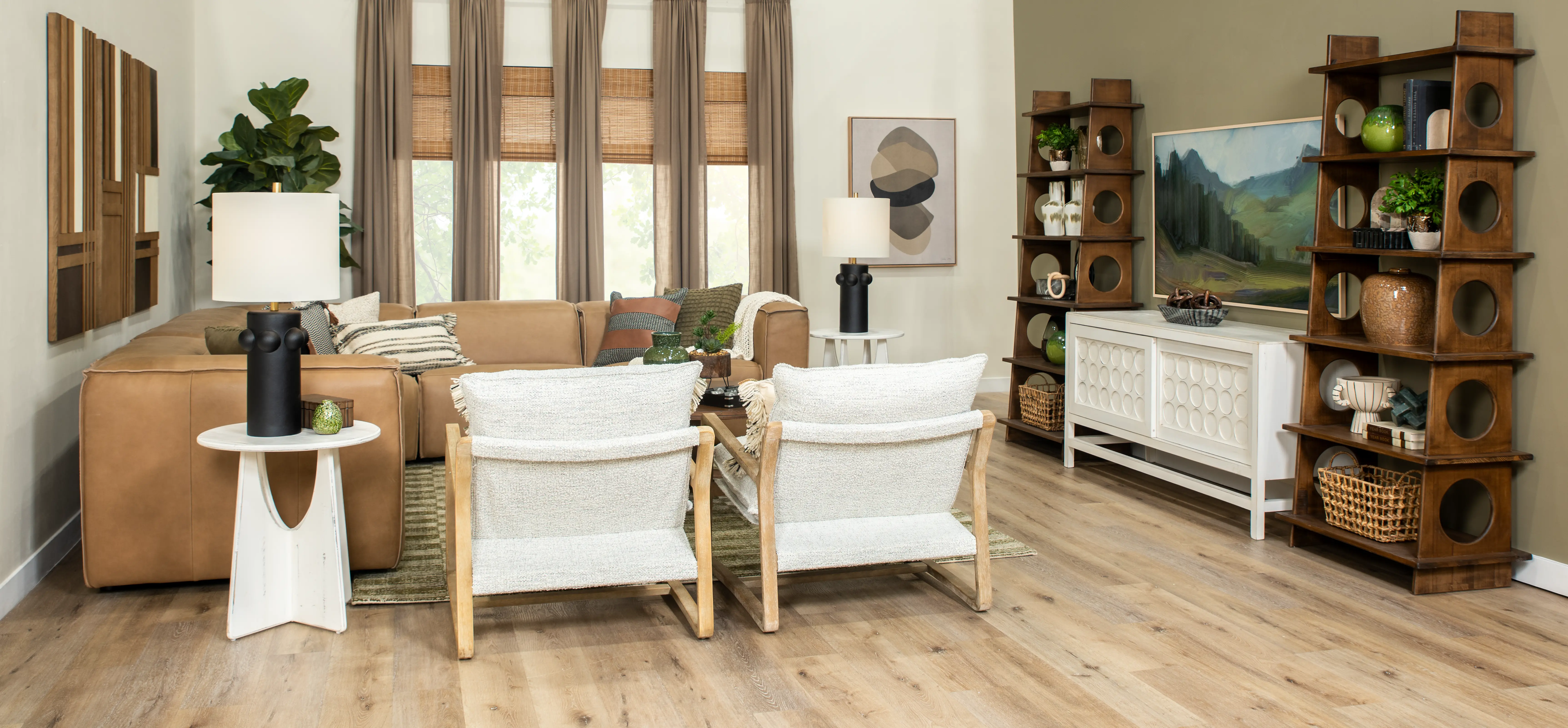 Marabella White End Table-2