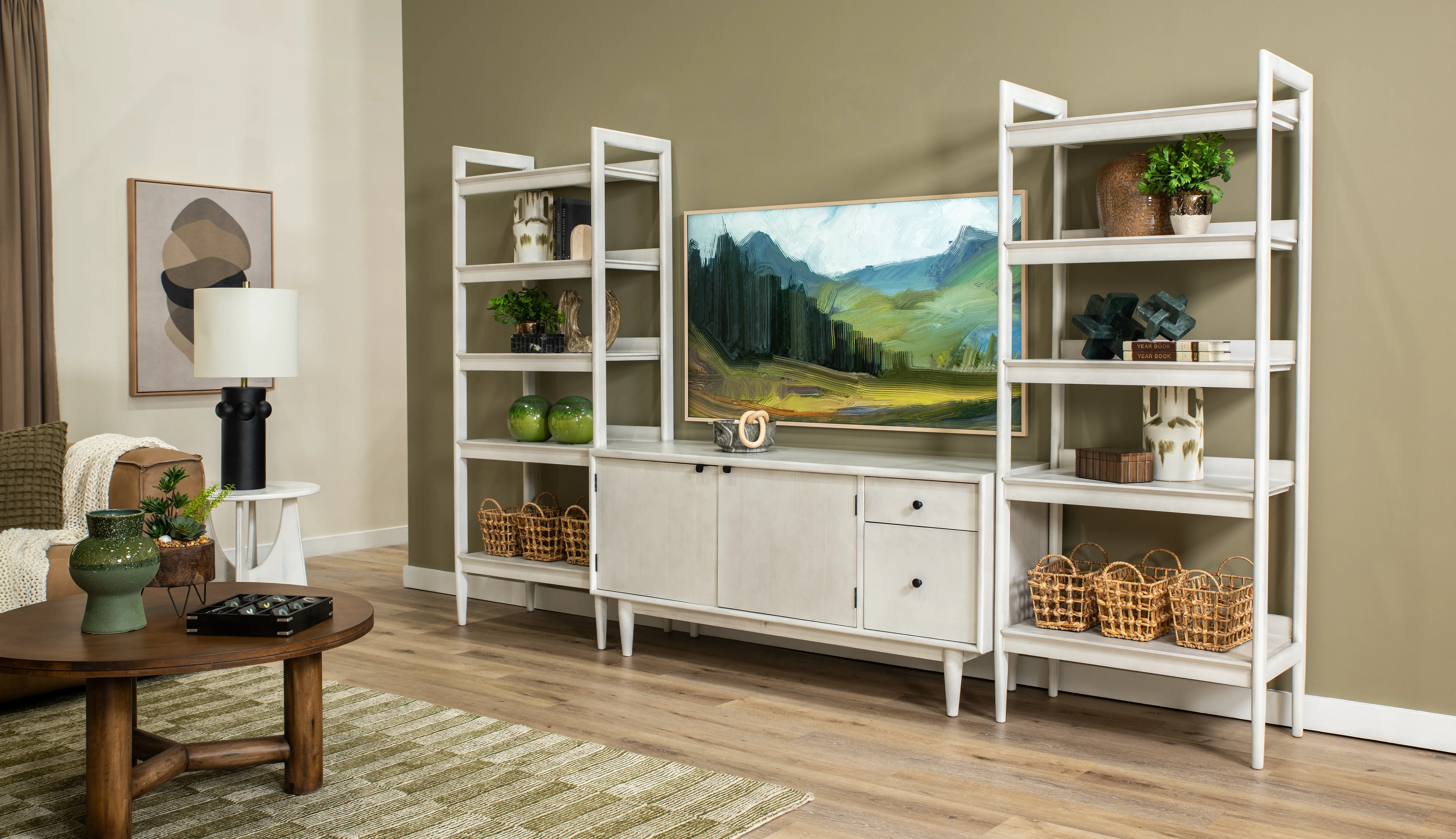 Marabella Peg White Bookcase Pier-2