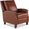 Hunter Chestnut Brown Pushback High-Leg Recliner