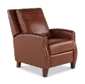 Hunter Chestnut Brown Pushback High-Leg Recliner