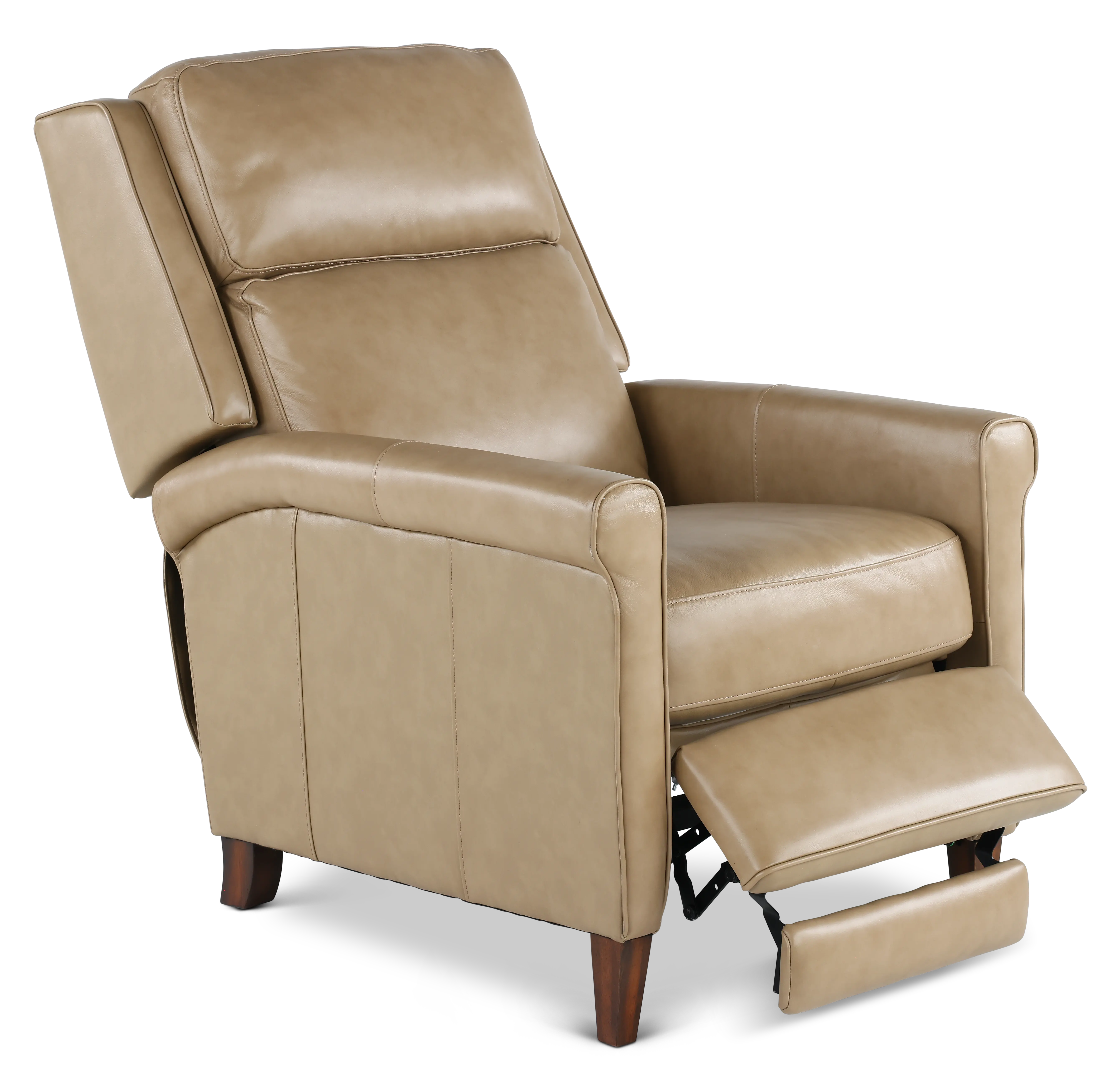 Northfield Cream Pushback High-Leg Recliner-5