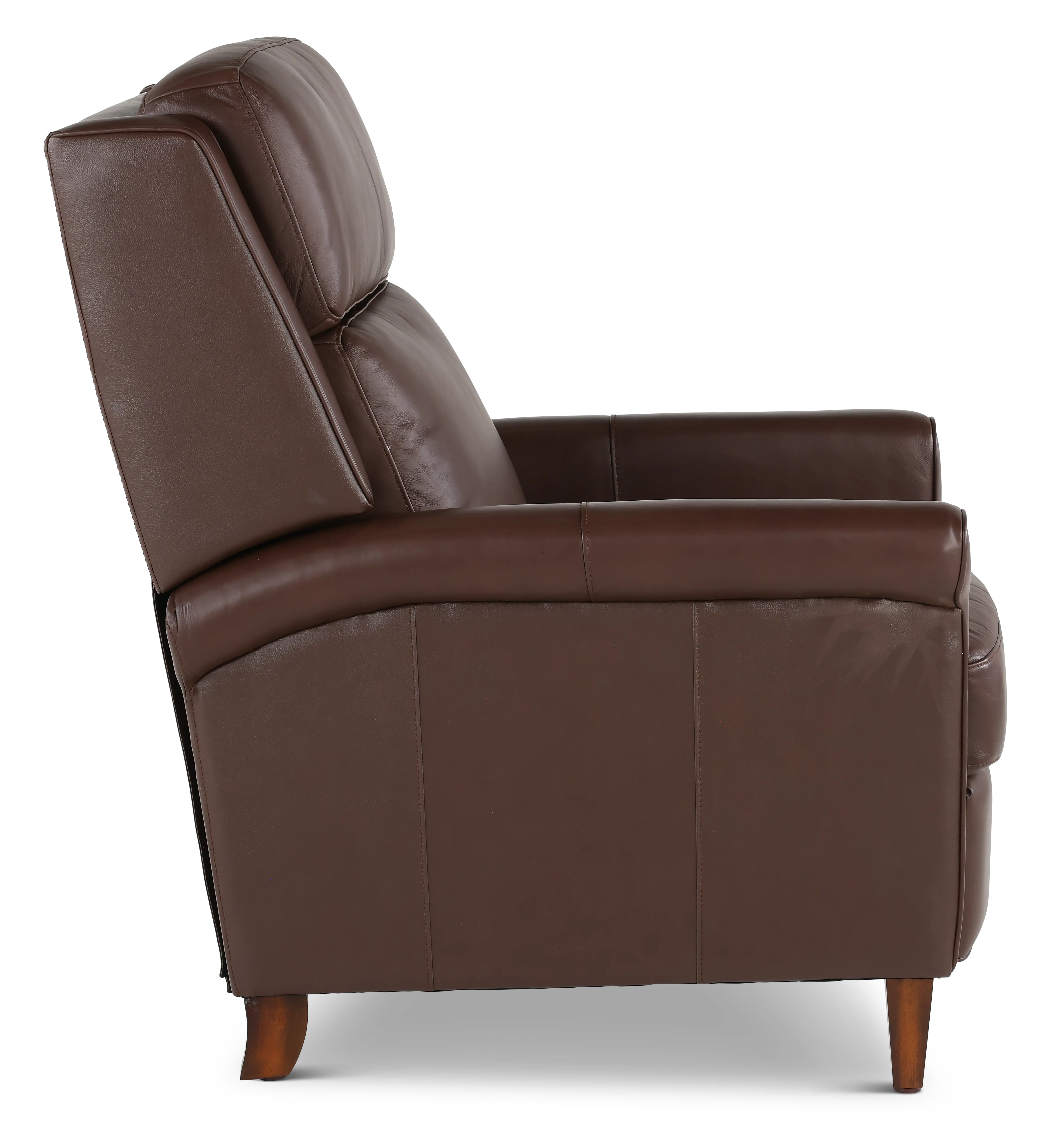 Northfield Walnut Brown Pushback High-Leg Recliner-6