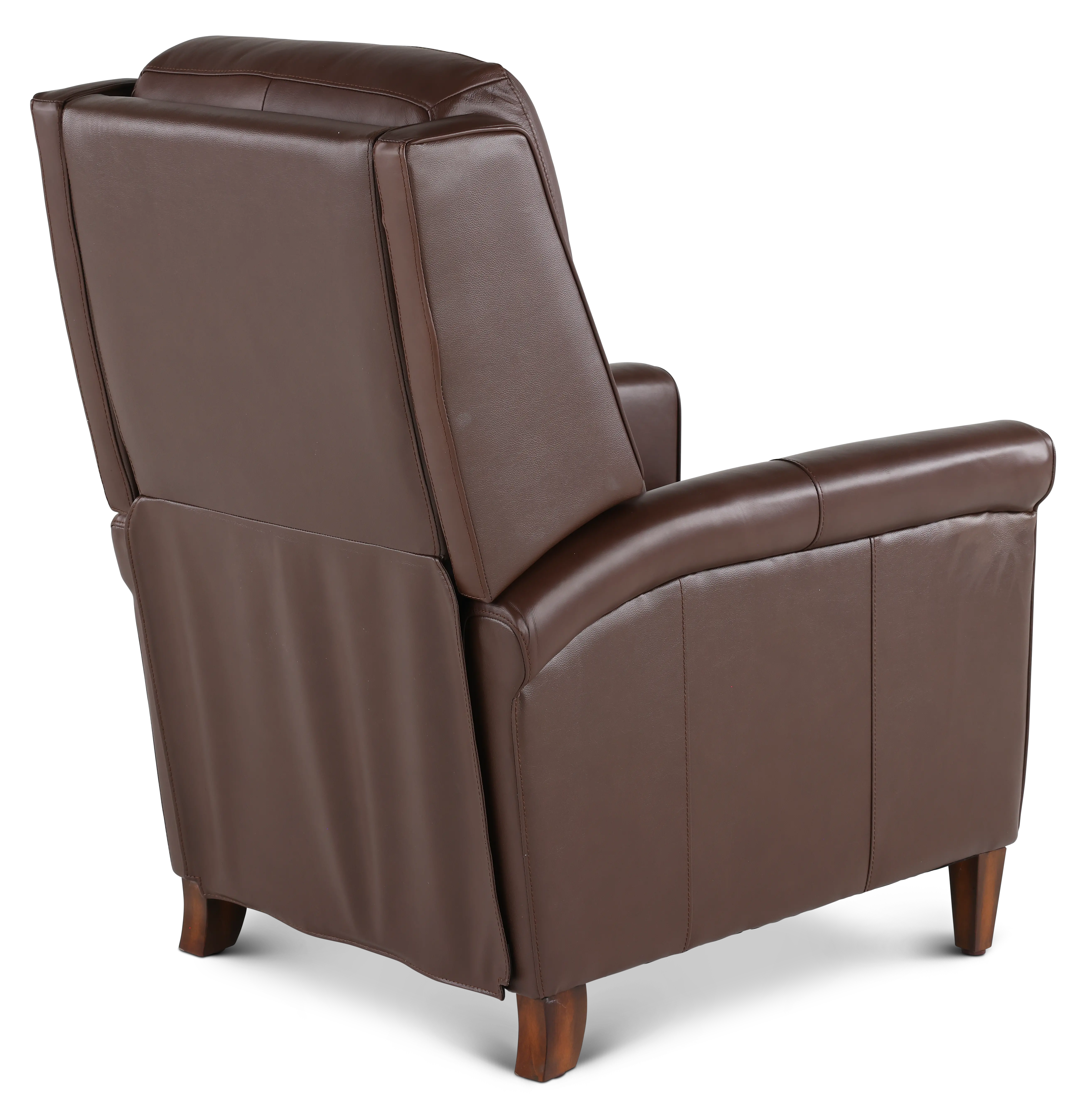 Northfield Walnut Brown Pushback High-Leg Recliner-7