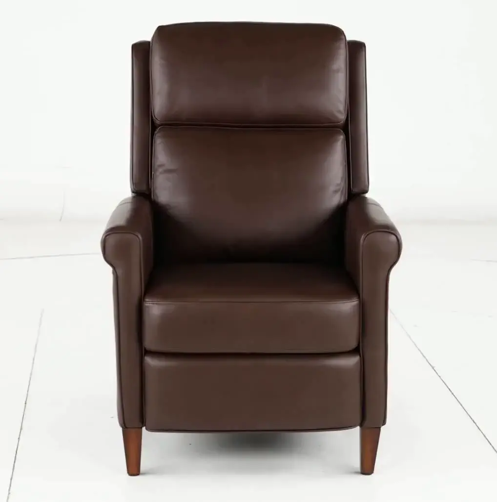 Northfield Walnut Brown Pushback High-Leg Recliner-9