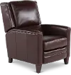 Connor Espresso Dark Brown Pushback High-Leg Recliner