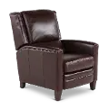 Connor Espresso Dark Brown Pushback High-Leg Recliner