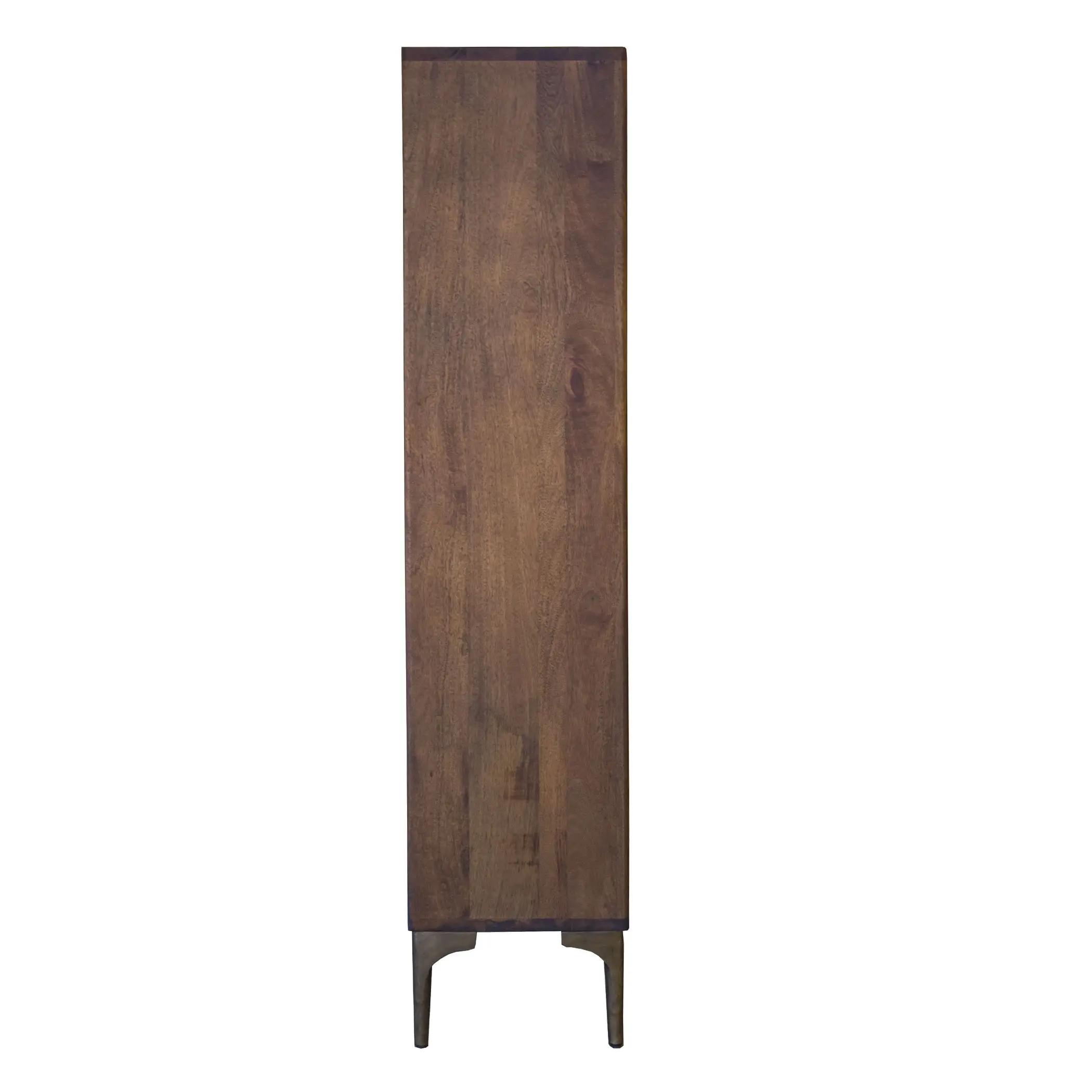 Santa Cruz Antique Bronze and Brown Bookcase-6
