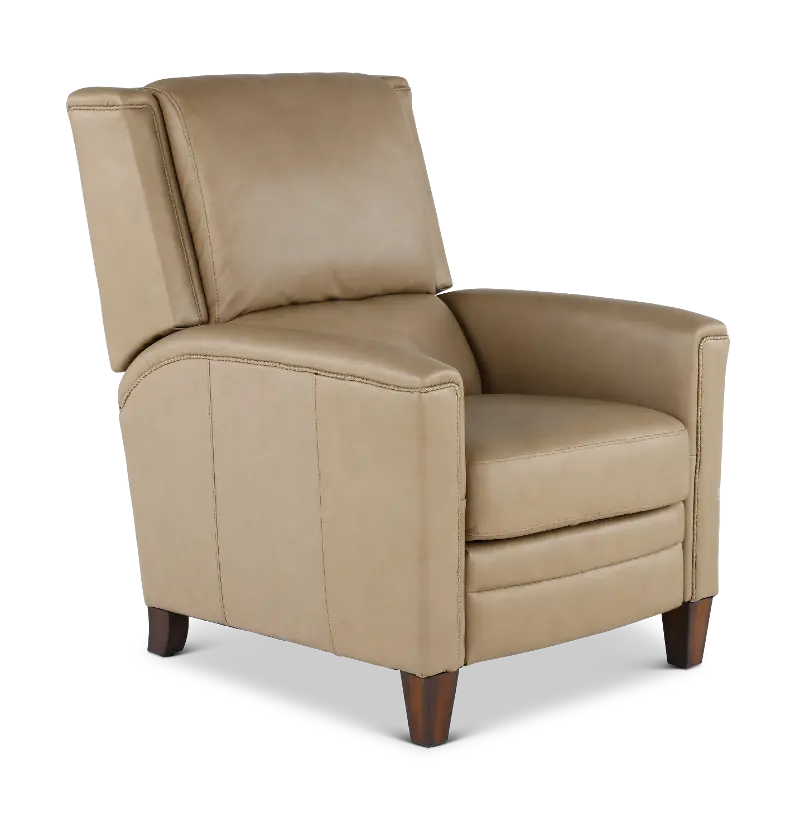 Connor Latte Light Brown Pushback High-Leg Recliner