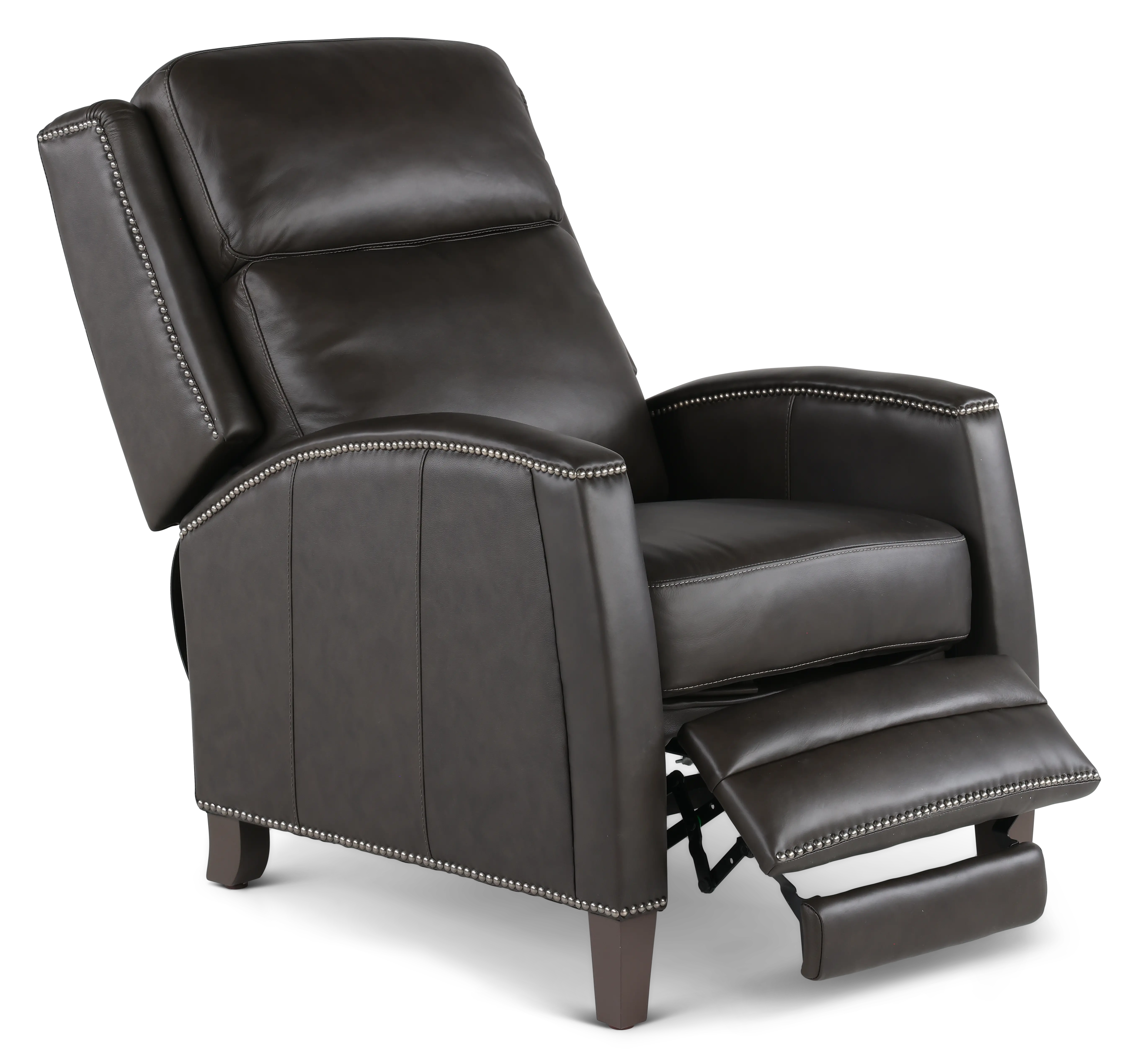 Vermont Slate Noire Pushback High-Leg Recliner-5
