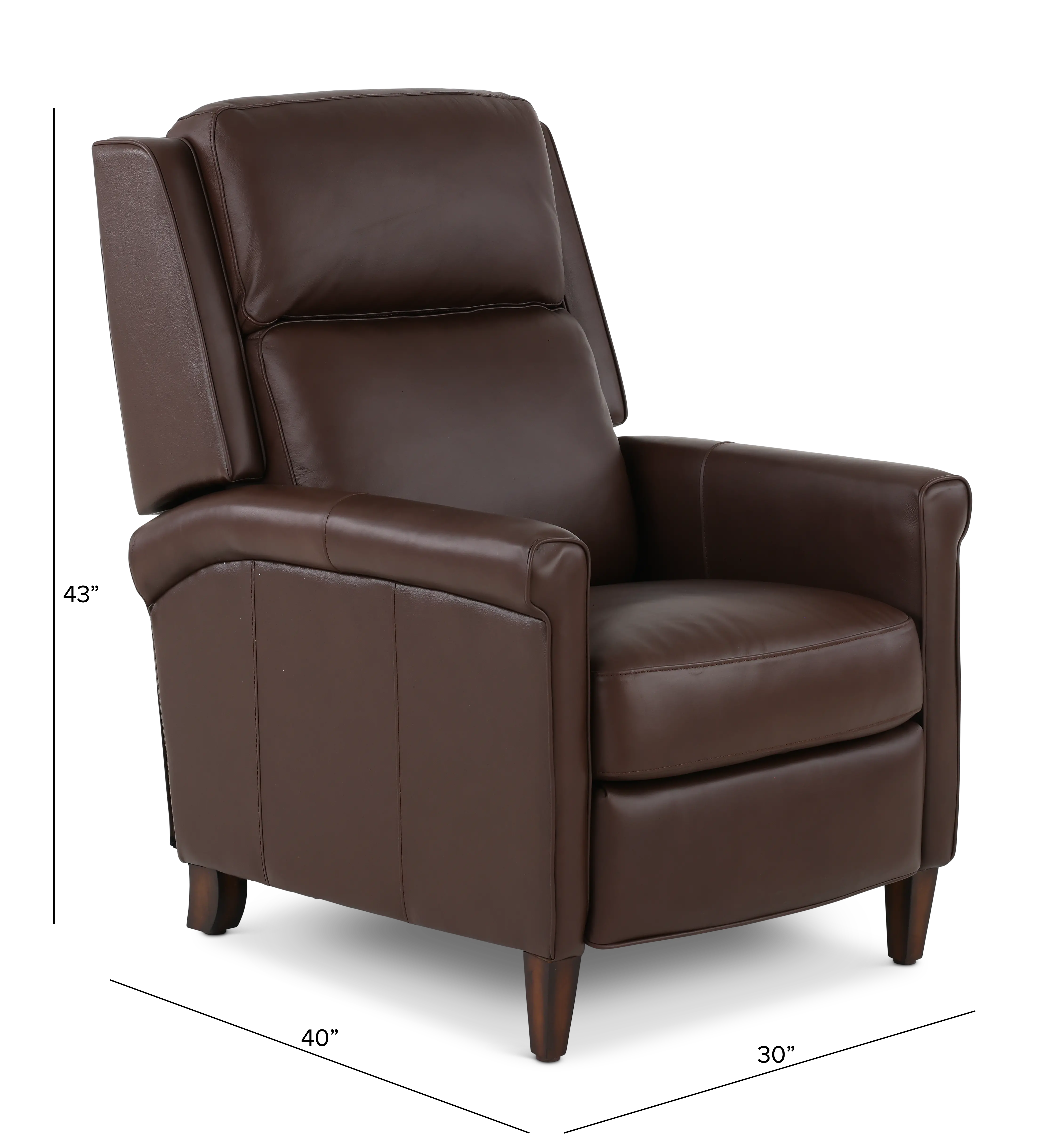 Northfield Walnut Brown High-Leg Power Recliner-3