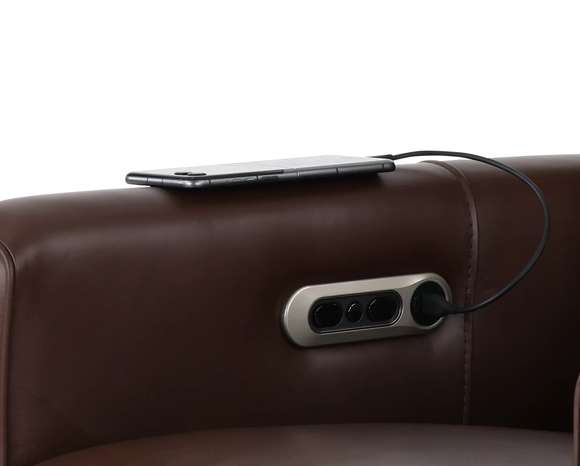 Northfield Walnut Brown High-Leg Power Recliner-6