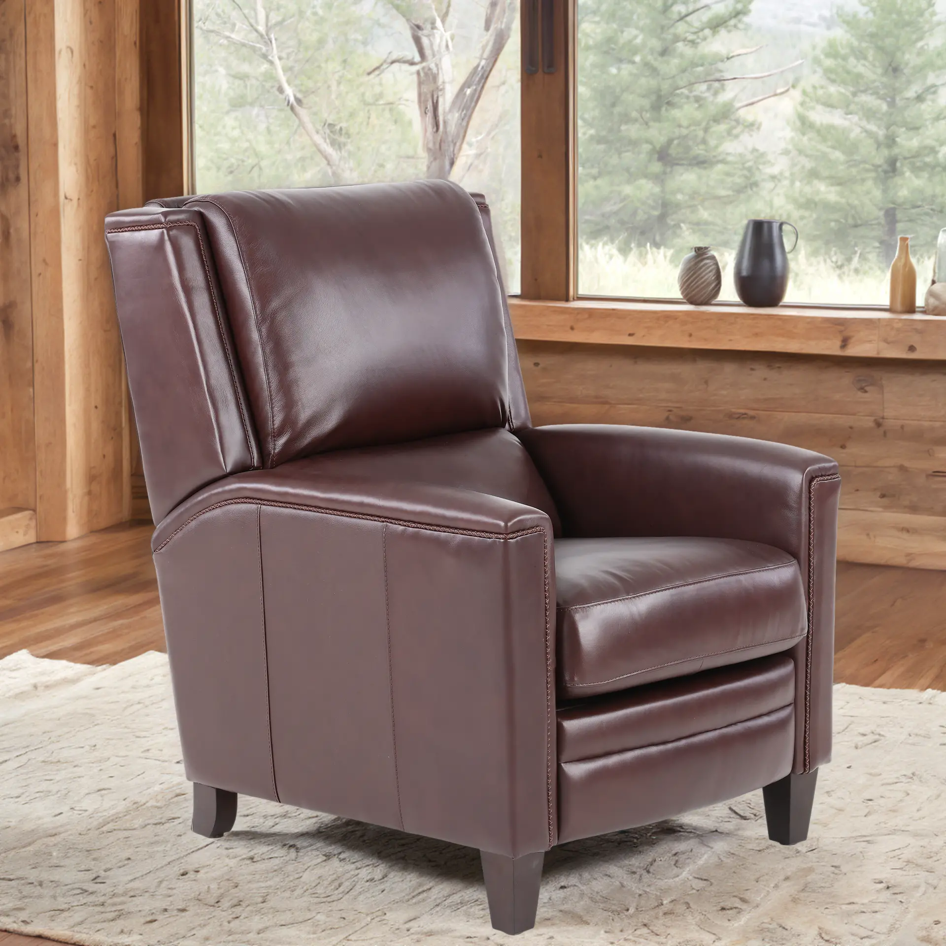 Connor Espresso Dark Brown High-Leg Power Recliner-2