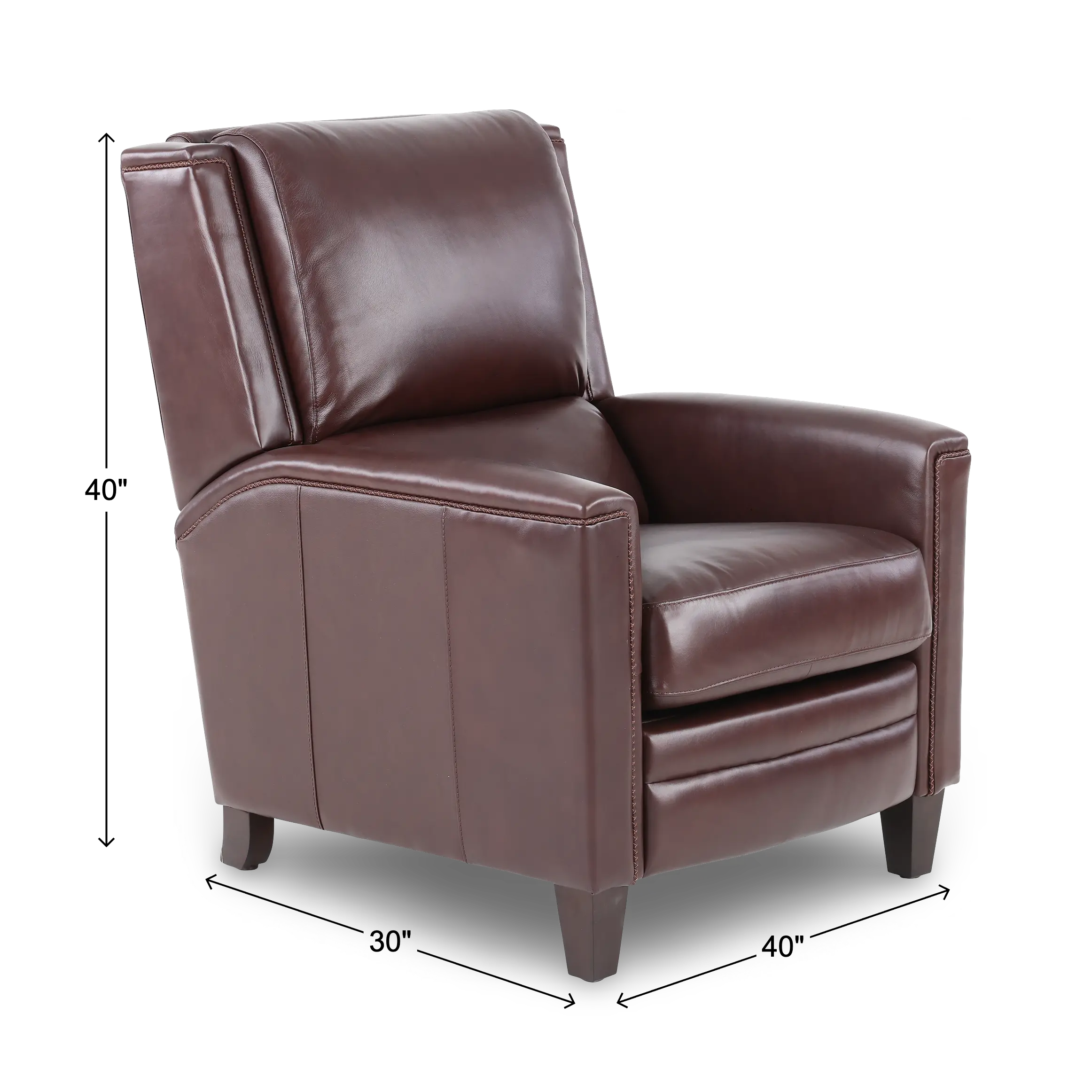 Connor Espresso Dark Brown High-Leg Power Recliner-3