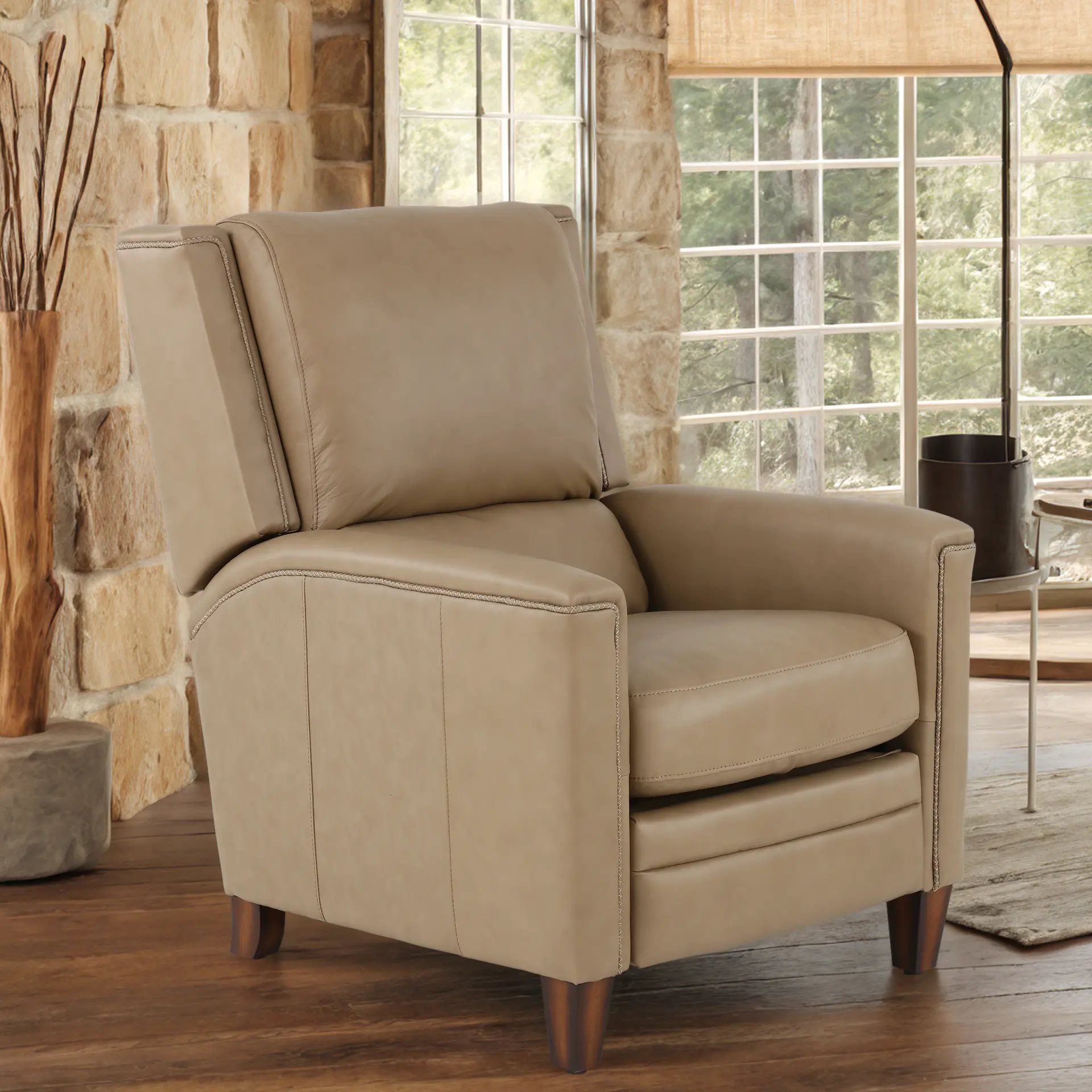 Connor Latte Light Brown High-Leg Power Recliner-2