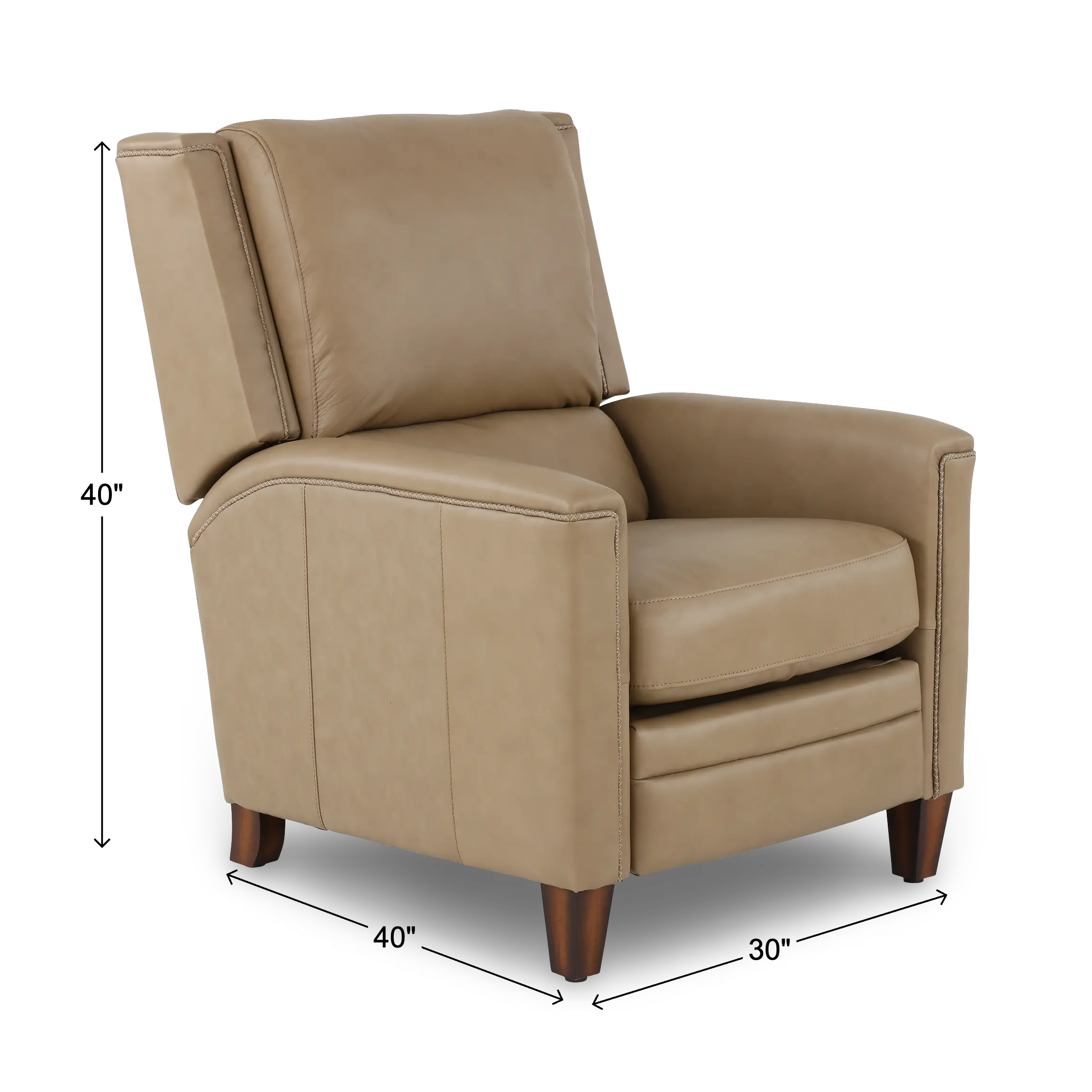 Connor Latte Light Brown High-Leg Power Recliner-3