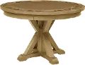 Rylie Sand 48 Round Game Table with Folding Game Top