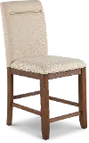 Garland Brown and Cream Upholstered Counter Height Stool