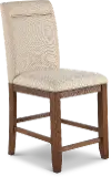 Garland Brown and Cream Upholstered Counter-Height Stool