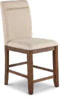 Garland Brown and Cream Upholstered Counter Height Stool