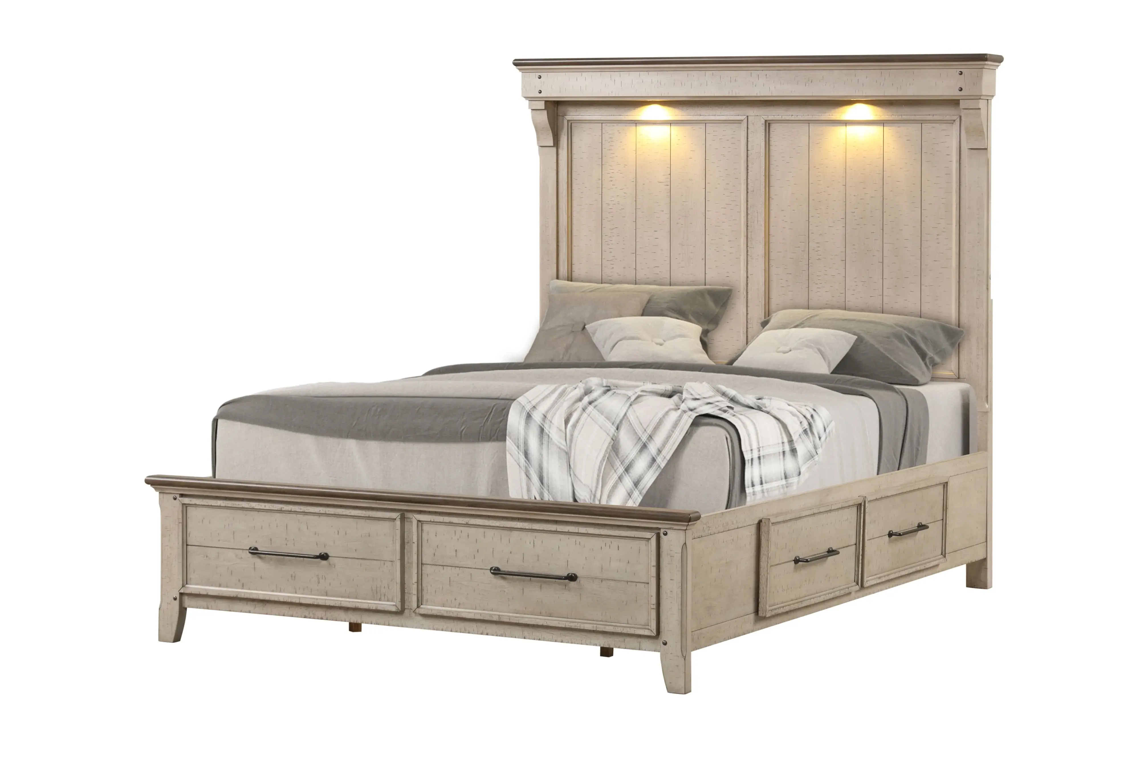 C8494-BED5/0 Waterbury Light Gray Queen Bed-5