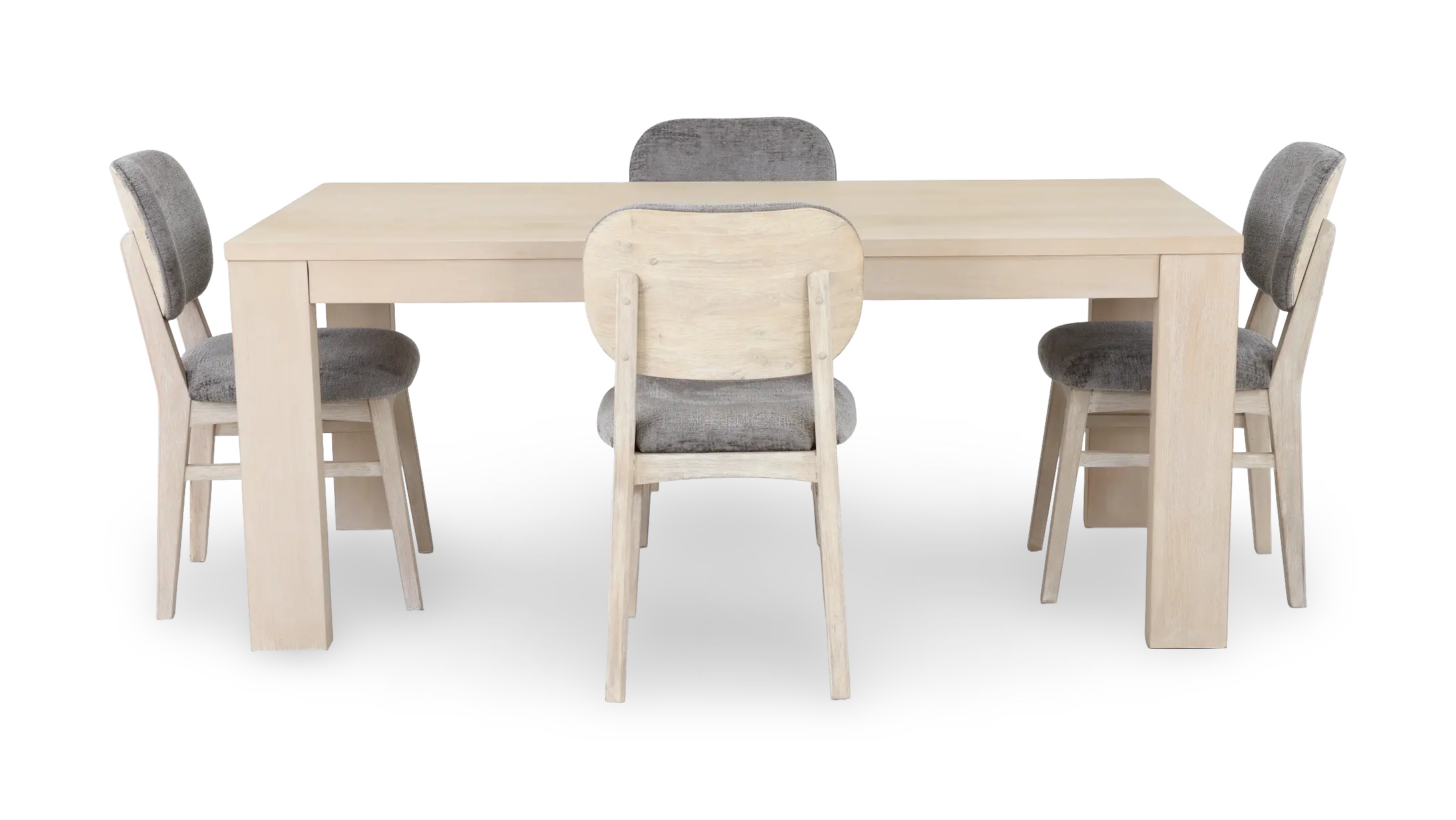 Leah Natural Washed 5 Piece Dining Set-4