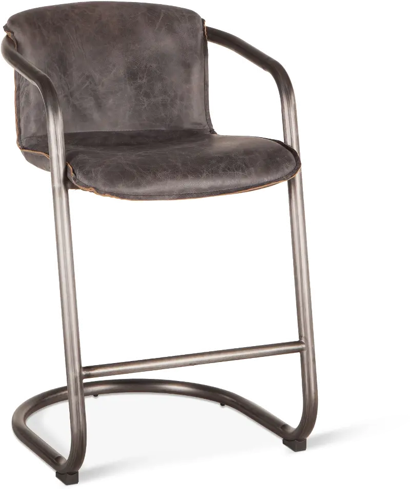 Portofino Antique Gold and Green Leather Dining Chair