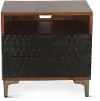 Santa Cruz Antique Bronze and Brown Nightstand