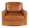 Leon Brown Leather Swivel Chair